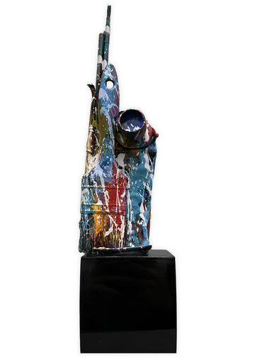 Back view of the Black 'Colorful Creations' Sculpture