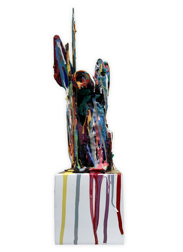 Back view of the White 'Colorful Creations' Sculpture