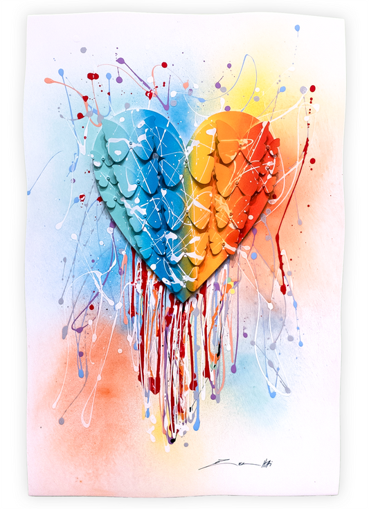 Dripping Colorful Heart