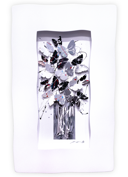 Framed Black & White Tree of Life