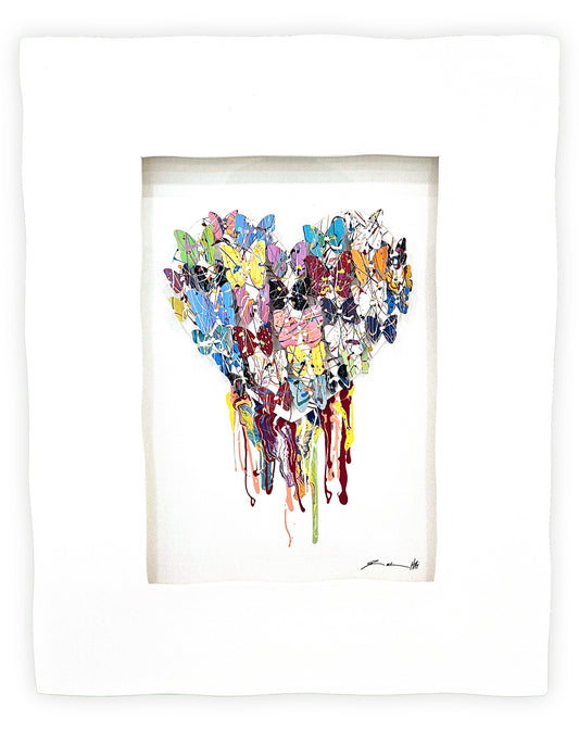 Framed Dripping Colorful Heart