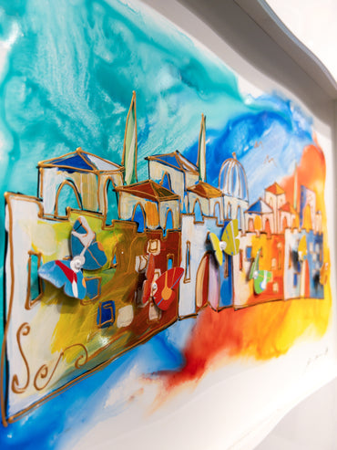 Left side view of the Vibrant Jerusalem Artwork