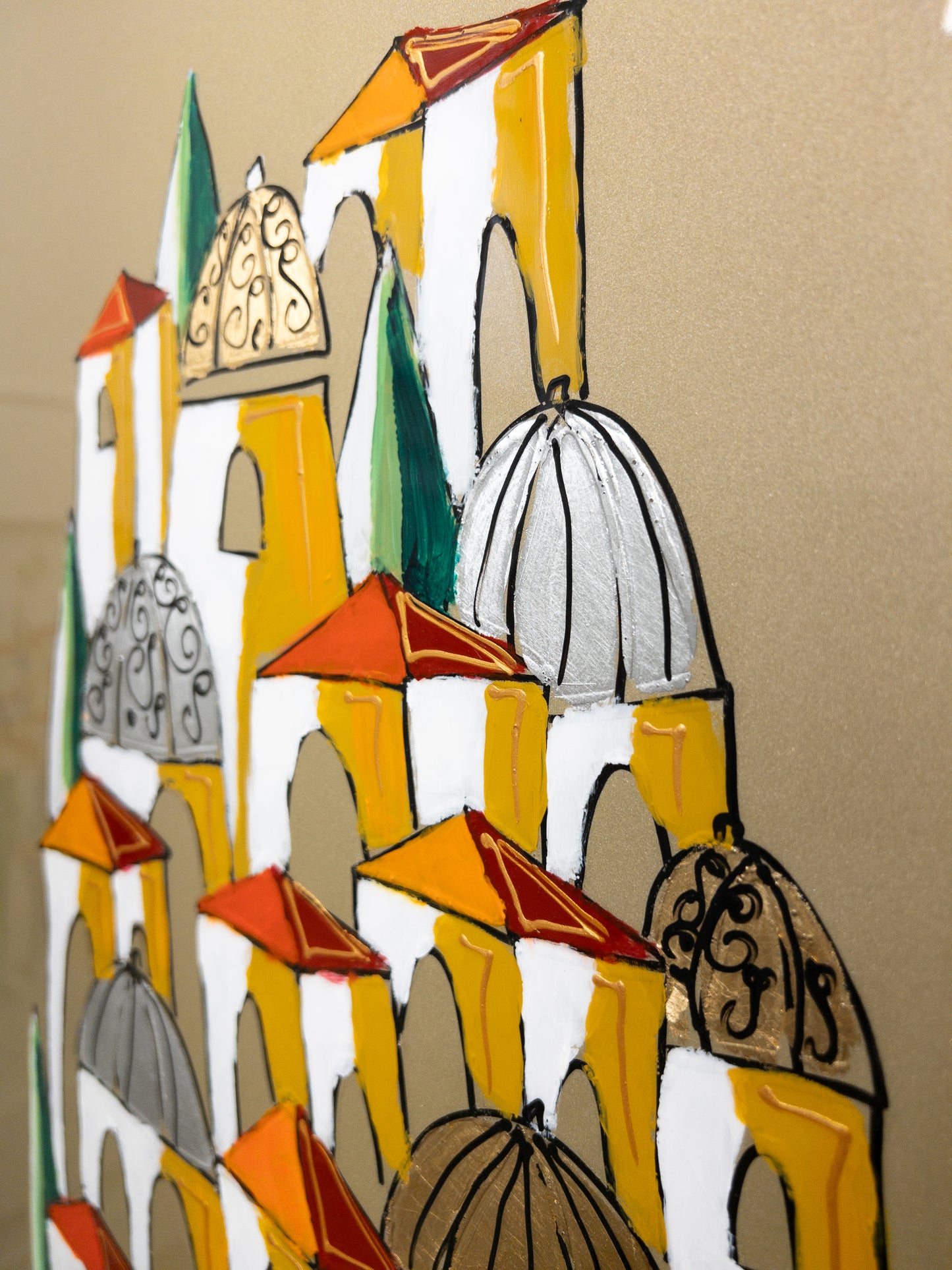 Right side view of the Golden Jerusalem Artwork