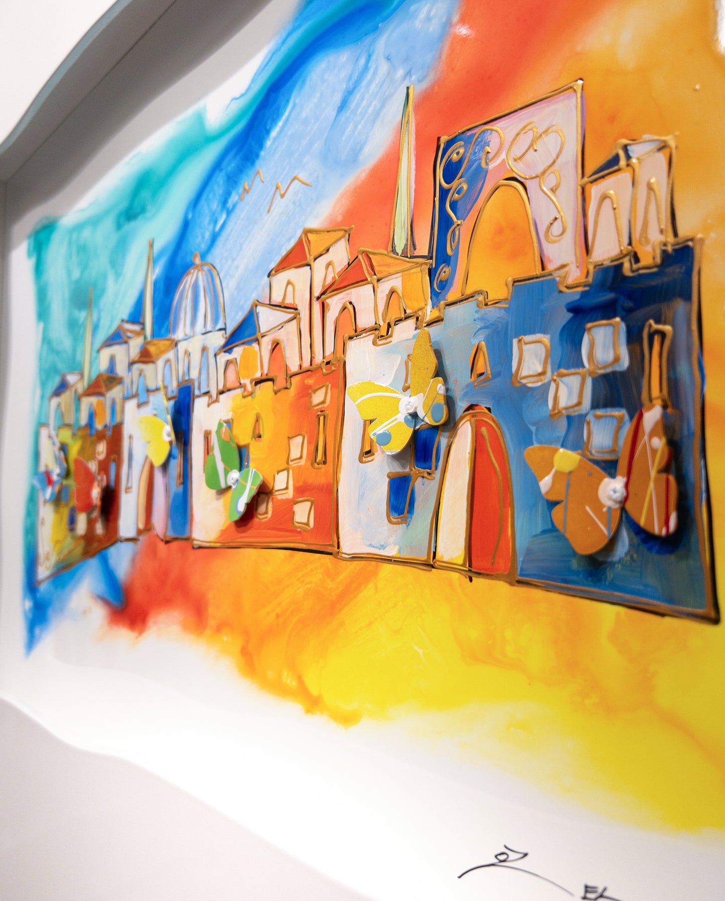 Right side view of the Vibrant Jerusalem Artwork