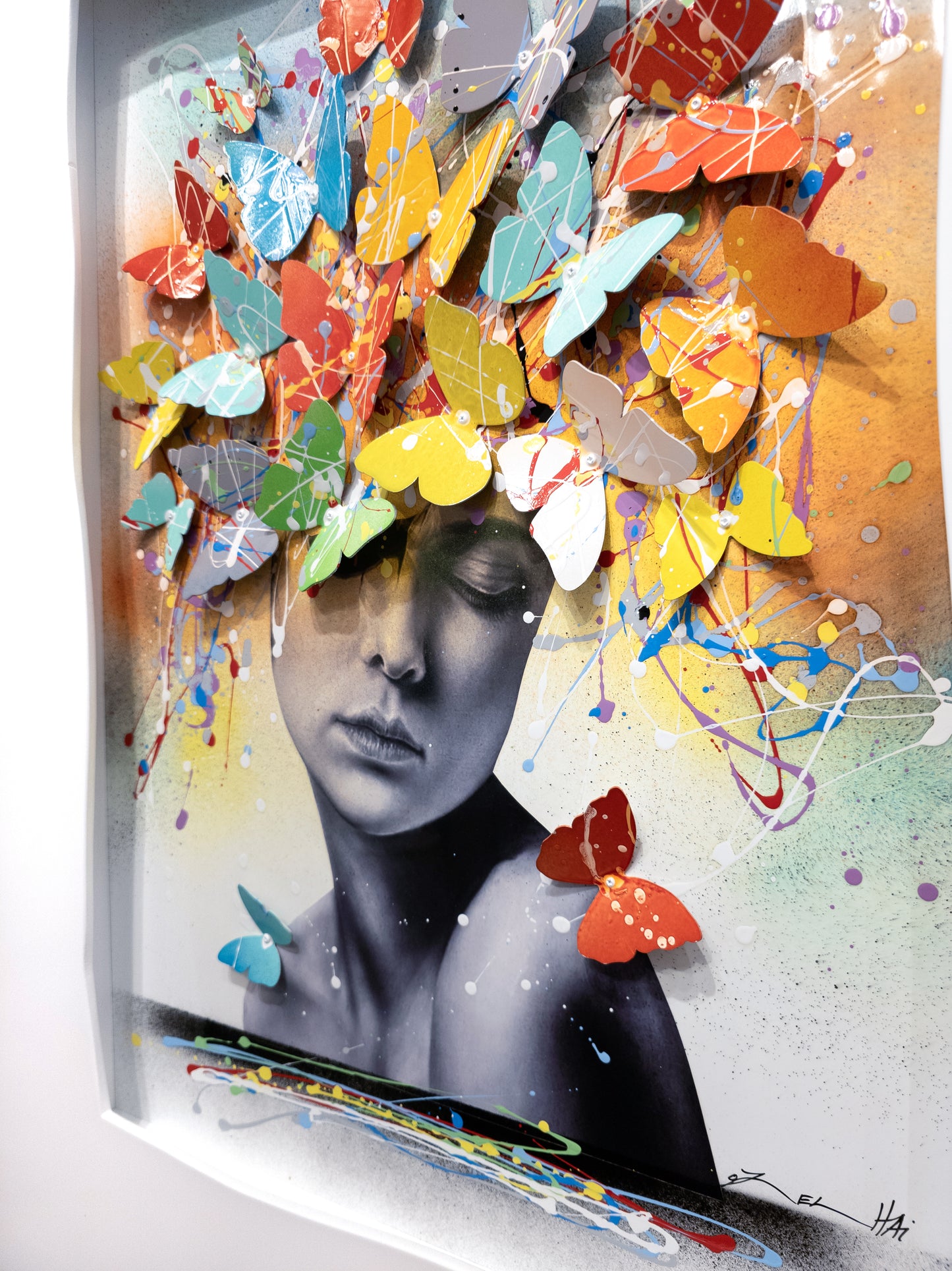 Right side view of the Butterfly Lady Artwork