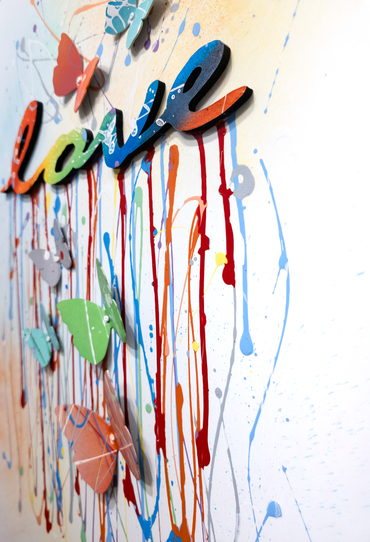 side view of Butterfly Love artwork