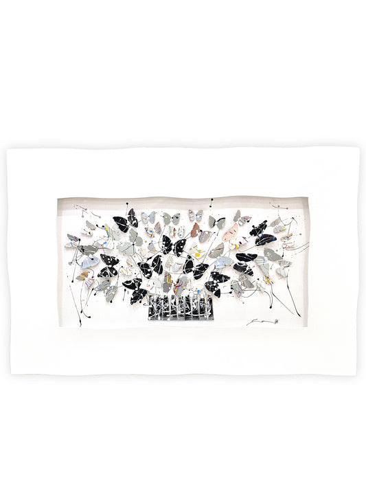 Black & White Paint Tubes Tree of Life